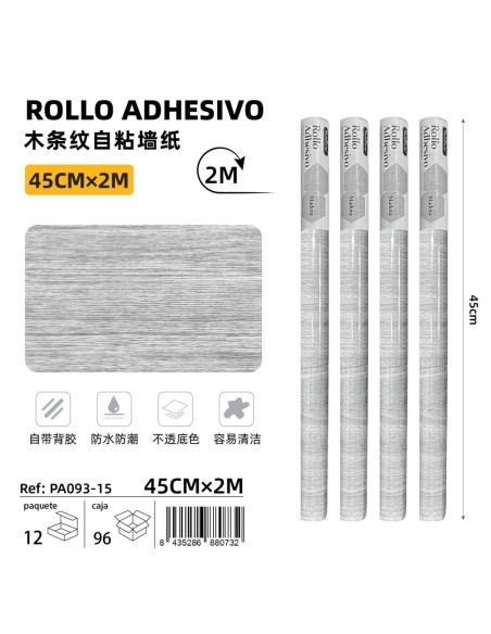 ROLLO ADHESIVO PVC MADERA (PA093-15)