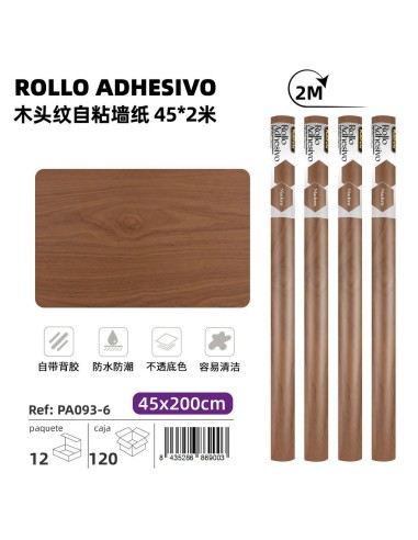 ROLLO ADHESIVO PVC MADERA (PA093-6)
