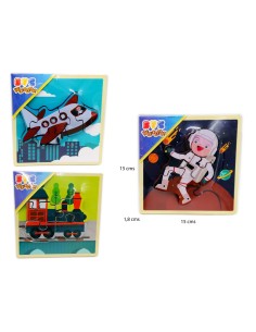 PUZZLE DE MADERA 5 PCS SURTIDO VEHICULOS