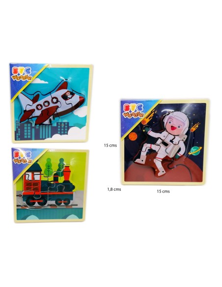 PUZZLE DE MADERA 5 PCS SURTIDO VEHICULOS