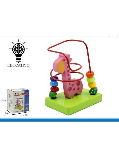 CIRCUITO DE ABALORIOS MADERA JIRAFA