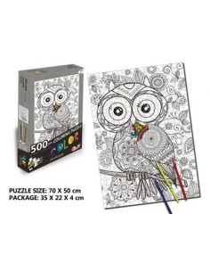 PUZZLE MANDALA 500 PCS BUHO