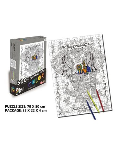 PUZZLE MANDALA 500 PCS ELEFANTE