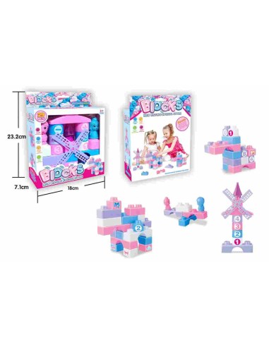 SET DE BLOQUES ROSA 23X18
