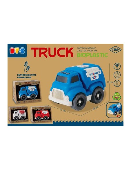 JUGUETE SURTIDO ECO CAMION BOMBERO O POLICIA O AMBULANCIA