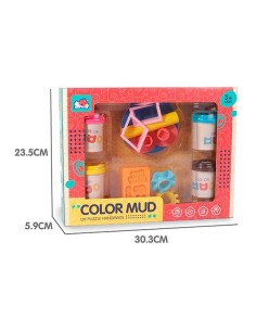 SET PLASTELINA 4 BOTES + 2 MOLDES + 2 MOLDES XXL + ENGRANAJE