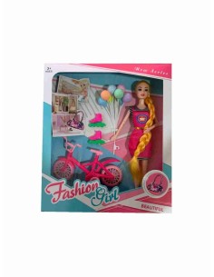 MUÑECA ARTICULADA BICICLETA