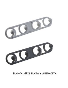 PERCHA  PLASTICO PARED GRIS PLATA  ANTRACITA  BLANCA