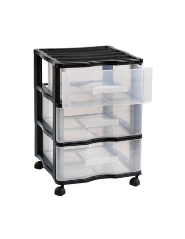 CAJONERA 3 CAJONES WAGON TRANSP/NEGRO