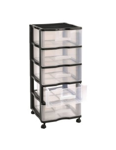 CAJONERA 5 CAJONES WAGON TRANSP/NEGRO