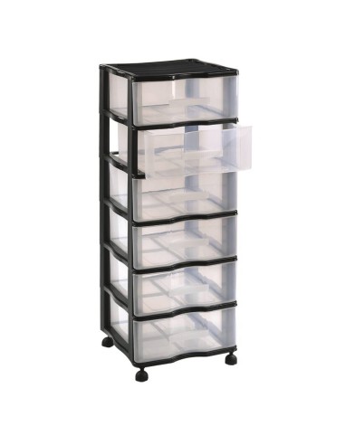 CAJONERA 6 CAJONES WAGON NEGRA