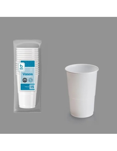 S/15 VASO REUTILIZABLE BLANCO 300 CC PP