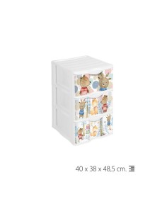 CAJONERAS 40X38X48.5CM 3 CAJONES BOSQUE