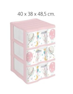 CAJONERAS 40X38X48.5CM 3 CAJONES BOSQUE