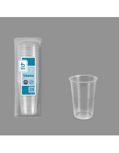 S/25 VASO REUTILIZABLE TRANSP. 200 CC PP