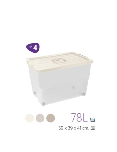 MULTIBOX N4 78L C/RUEDAS PLANO TAPA COLOR CALIDOS