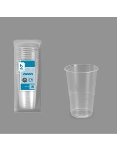 S/15 VASO REUTILIZABLE TRANSP. 300 CC PP