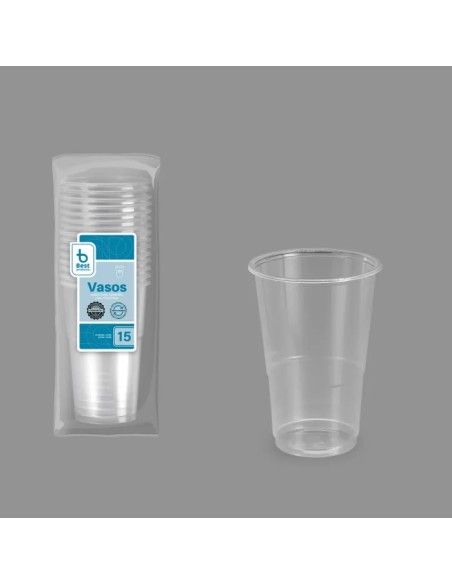 S/15 VASO REUTILIZABLE TRANSP. 300 CC PP