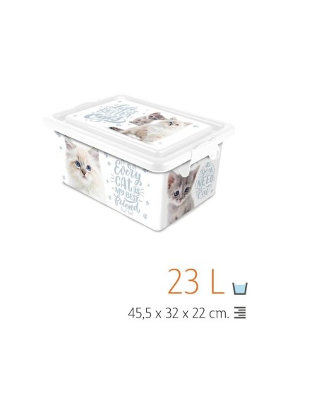 CAJA 23L 45.5X32X22CM MASCOTAS GATOS