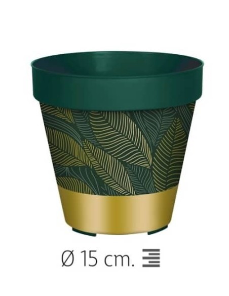 MACETA 15CM ILM FLORAL GOLDEN