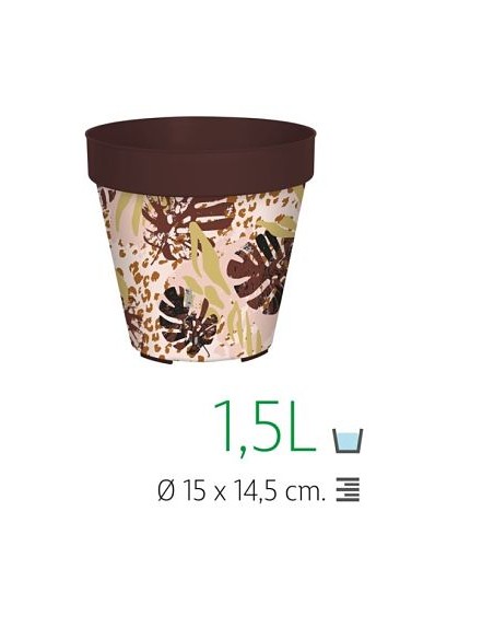 MACETA 15CM IML ANIMAL PRINT FLORAL