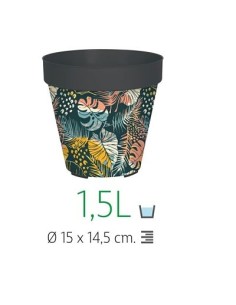MACETA 15CM IML TROPIC FLORAL