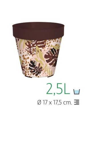 MACETA 17CM IML ANIMAL PRINT FLORAL