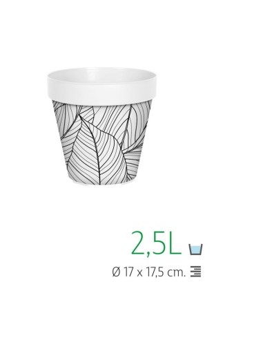 MACETA 17CM IML LEAVES