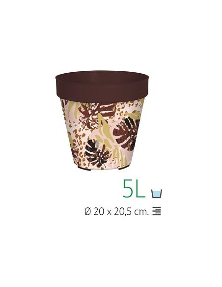 MACETA 20CM IML ANIMAL PRINT FLORAL