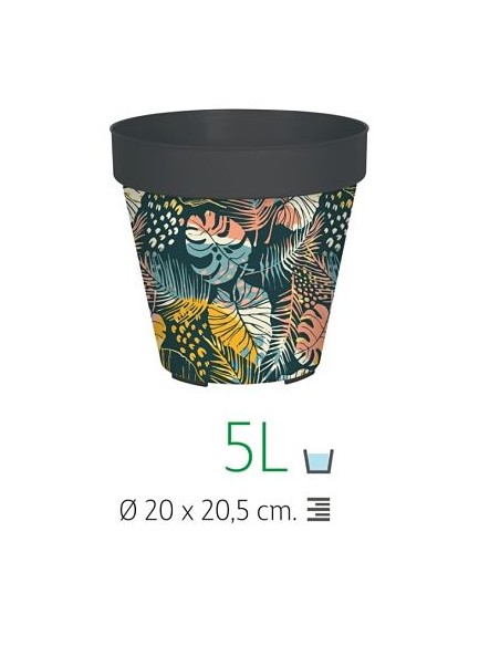 MACETA 20CM  IML TROPIC FLORAL