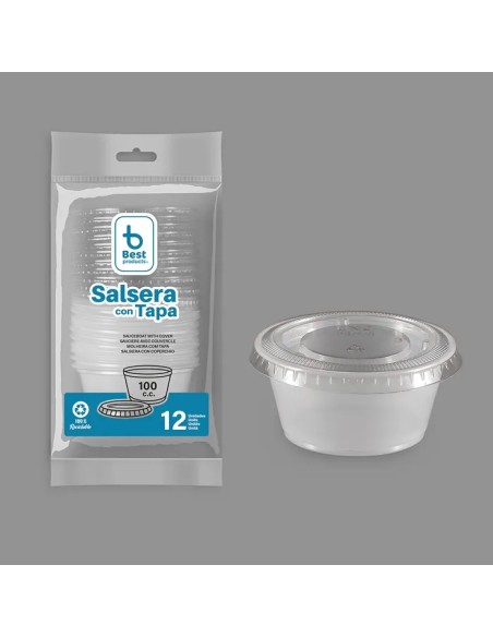 S/12 SALSERA + TAPA PP-PET 100 CC