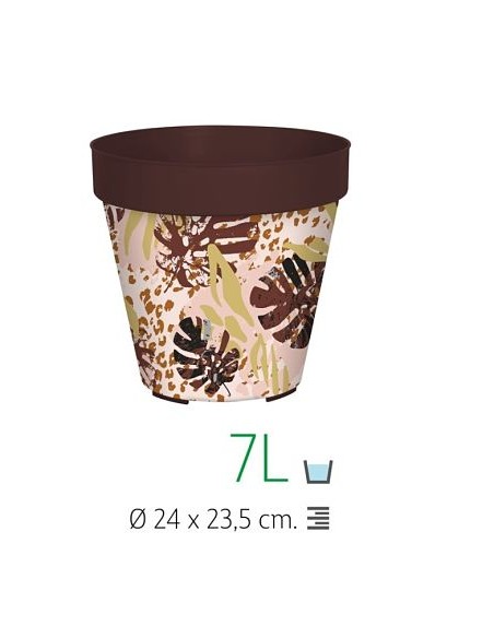 MACETA 24CM IML ANIMAL PRINT FLORAL