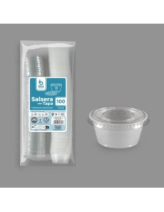 S/100 SALSERA CON TAPA PP-PET 75 CC