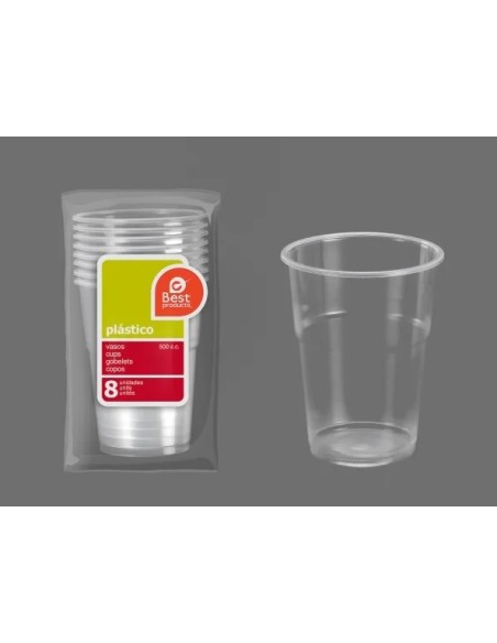 S/8 VASO 500CC TRANSP IRROMPIBLE