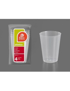 S/4 VASO 600CC TRANSPARENTE REUTILIZABLE  9,6 CM