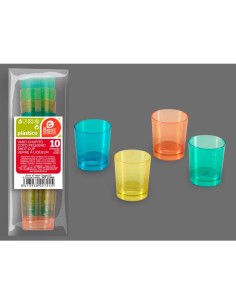 S/10 VASO 33CC CHUPITO 4 COLORES REUT