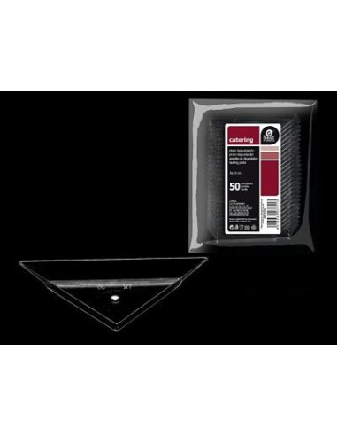 S/50 PLATO TRANSP. TRIANG. 5 x 10 CM