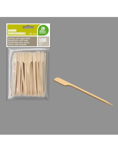 S/100 PINCHO 10.5CM BAMBU CON AGARRADOR