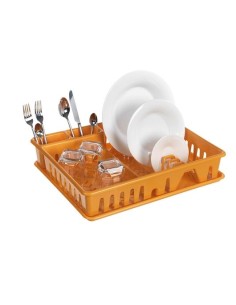 ESCURREPLATOS CON BANDEJA NARANJA