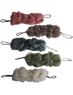 ESPONJA BAÑO MALLA COLORES 30 CM 90 GR