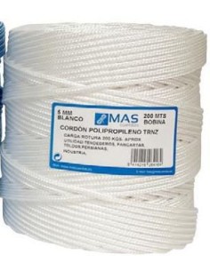 CORDON PP 5MM BOBINA 200 MTS BLANCO