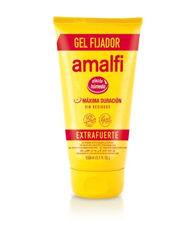 GEL FIJADOR EFECTO HUMEDO EXTRAFUERTE 150ML AMALFI