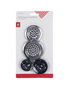 REJILLA 2 UDS 7,5-6CM Y TAPON FREGADERO 2UDS 4-5,5CM