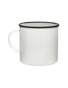 TAZA 8CM ESMALTADO BLANCO