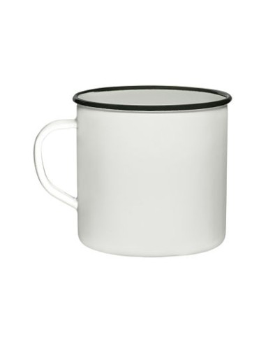 TAZA 8CM ESMALTADO BLANCO