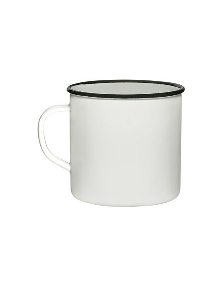 TAZA 8CM ESMALTADO BLANCO