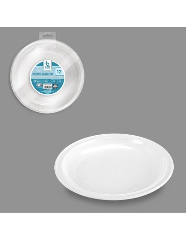 S/12 PLATO REUT. BLANCO POSTRE 17 CM