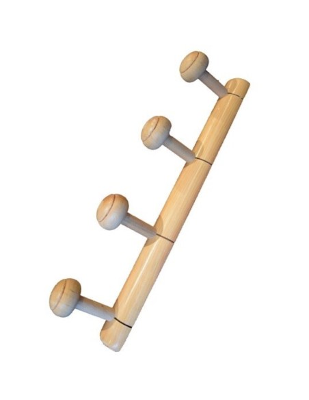 PERCHERO COLGADOR MADERA 4 POMOS