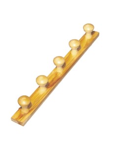 COLGADOR 5 POMOS BARRA LISA