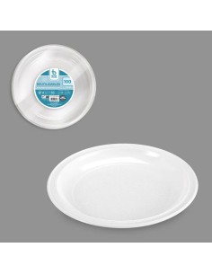 S/100 PLATO REUT. BLANCO LLANO 20,5 CM